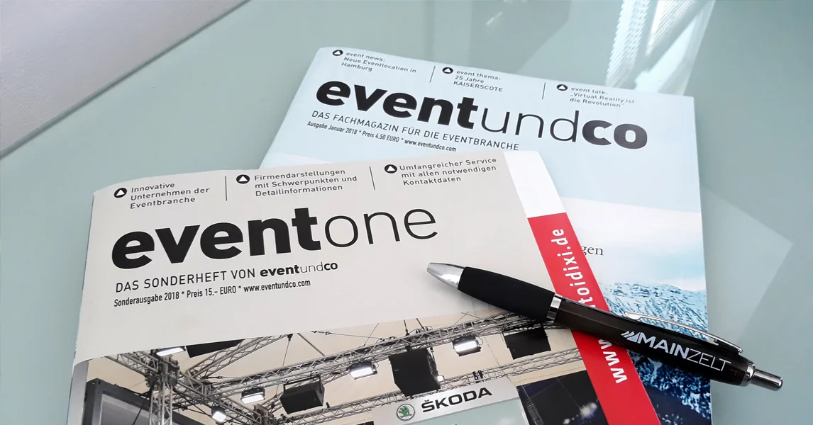 MAIN-ZELT in event-und-co, Fachmagzin für die Eventbranche