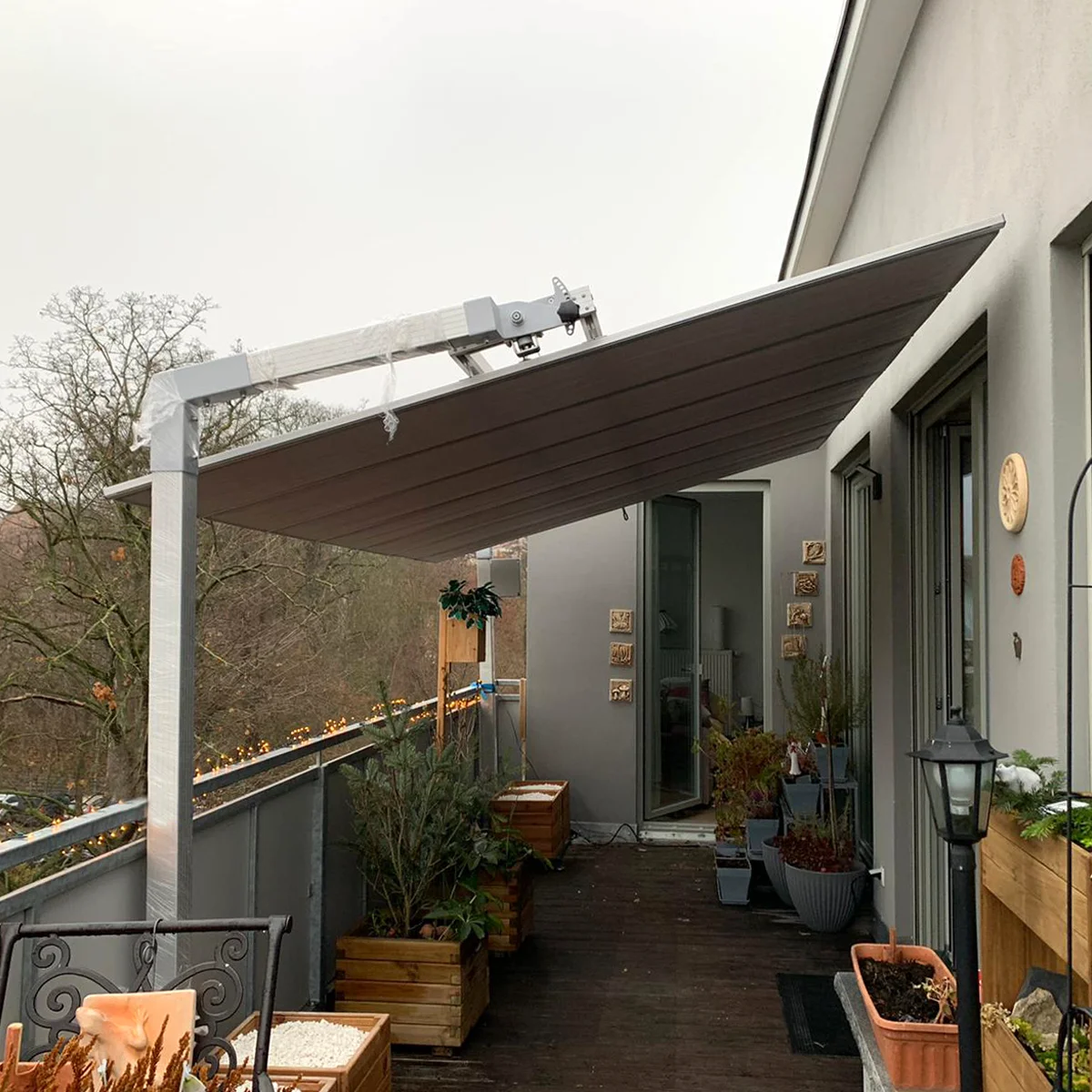 Freistehende Markise Easy Flex - die hochwertige Balkon- und/oder Terrassenmarkise